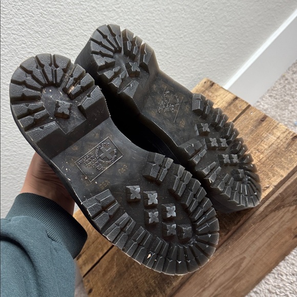 Dr Martin 1461 Smooth Leather Platform Shoes Black size women’s 8 - Picture 6 of 7